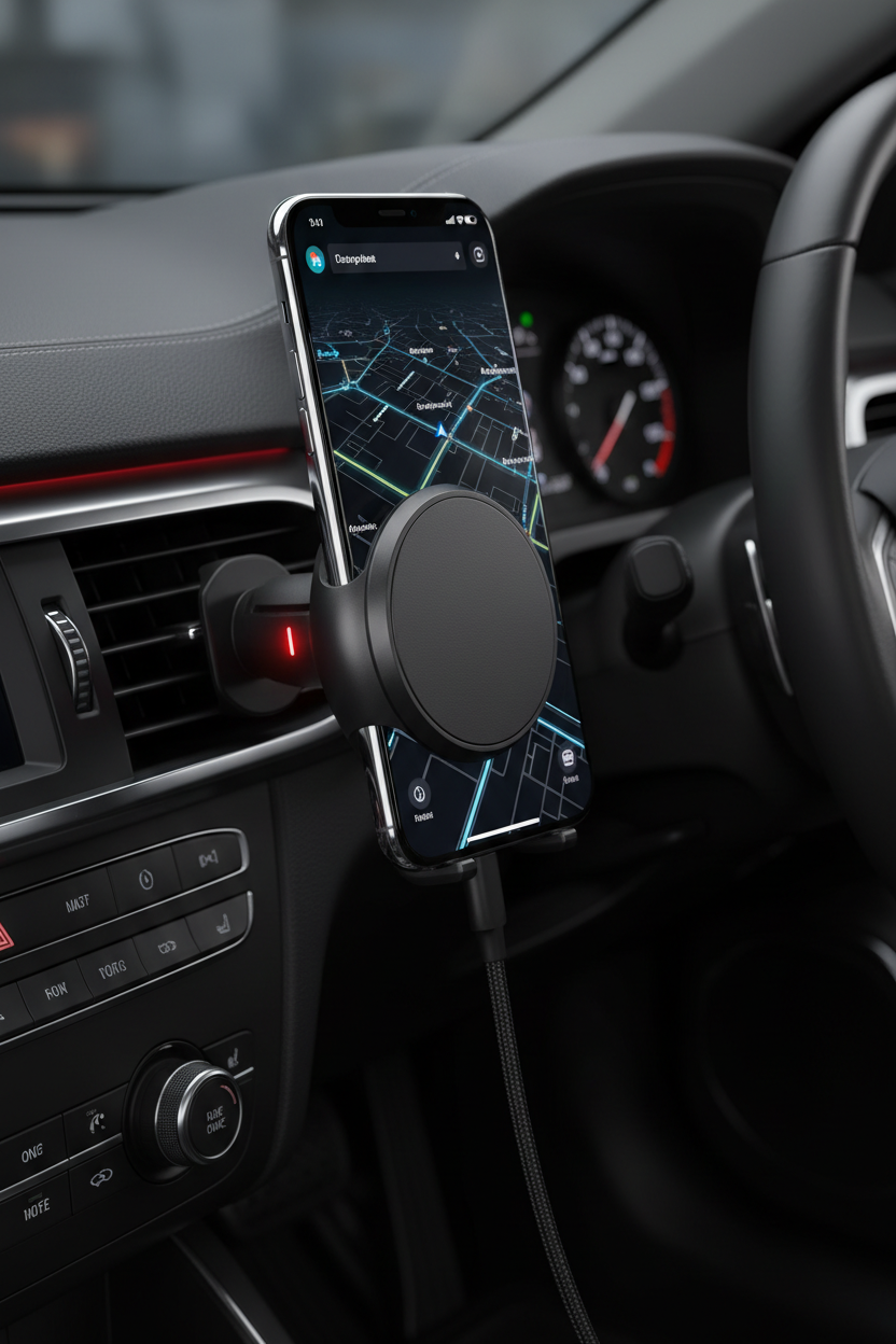 Magnetic Wireless Fast-Charging Car Phone Mount